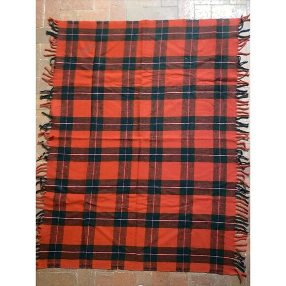 Faribault Woolen Mill Red Green Plaid Acrylic Throw Blanket Rectangle 55”x40” - Picture 2 of 6